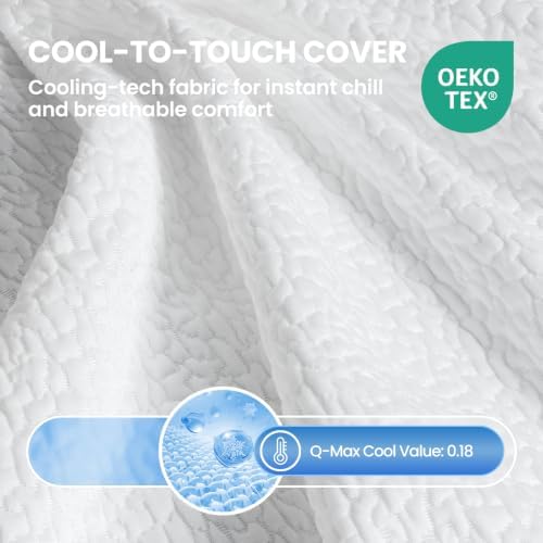 BedStory Cooling Mattress Topper Full Size 4 Inch, Gel Infused Memory Foam - Image 3