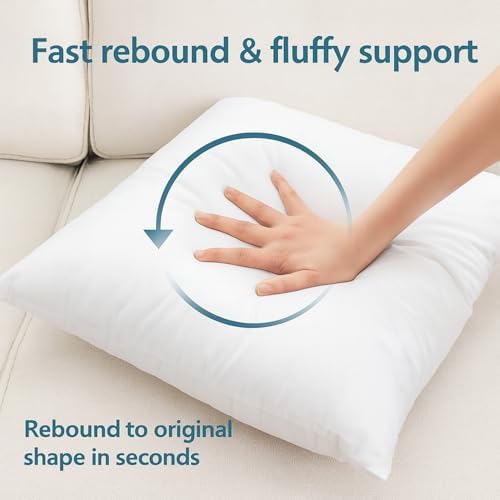 LANE LINEN Pillow Inserts 16x16 4-Pack - Image 2