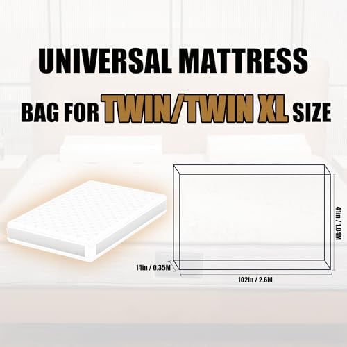 2PK Plastic Mattress Bag for Disposal Moving or Storage - Image 2