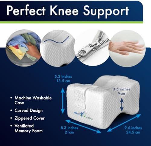 Sports Medica Knee Pillow for Side Sleepers, Memory Foam Leg Pillow Cushion - Image 6