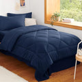 CozyLux Twin Comforter Set 68"x88" Navy by CozyLux