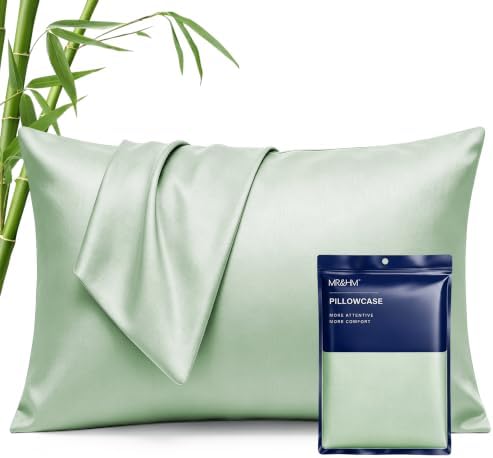 MR&HM 13"x18" Travel Pillowcase 2 Pack, Cooling & Breathable, Sage Green by MRHM