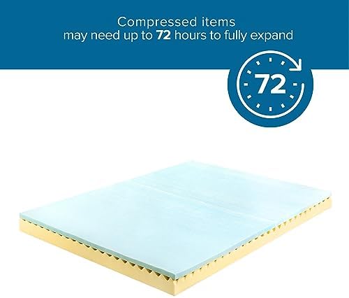 ZINUS 4 Inch Swirl Gel Cooling Memory Foam Mattress Topper, Cooling Airflow - Image 2