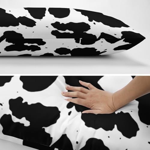 Cow Print Body Pillow Cover Black and White Pillowcase - Image 5