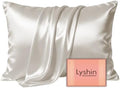 LYSHIN Beige Silk Pillow Cases Standard Size by LYSHINSILKPILLOWCASES