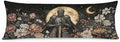 Medieval Witchy Moon Dark Floral Knight 20x54 Body Pillow Cover, Whimsical Dark by PIUD