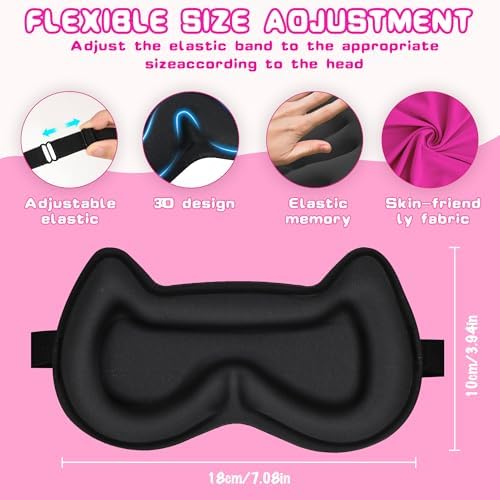 Kids Sleep Mask Eye Mask: 3D Contoured Cup Sleeping Masks Pressure-Free - Image 2