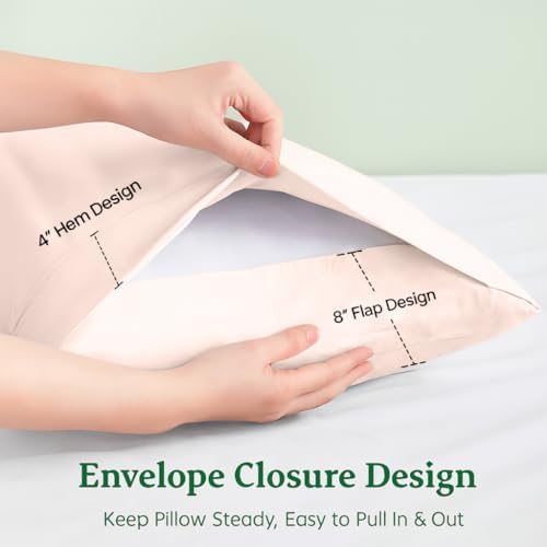 Cotton Delight Organic Cotton Body Pillow Cover 20x60 – 600 Thread Count Sateen - Image 3
