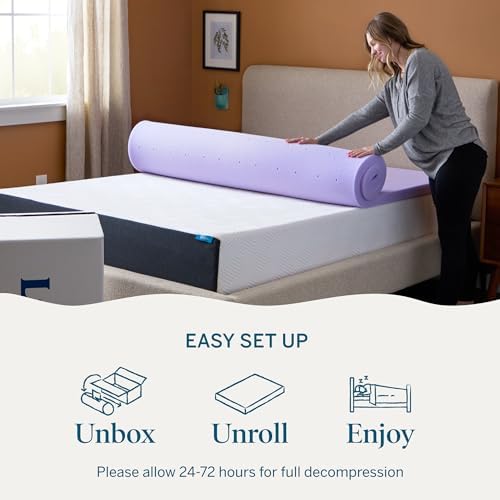 Lucid® 2" Lavender Memory Foam Mattress Topper – CertiPUR-US® - Image 5