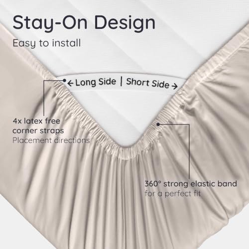 Bambaw 100% Viscose Derived from Bamboo Twin XL Fitted Sheet – Twin XL Fitted - Image 6