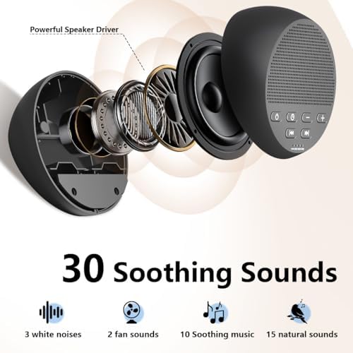 Portable Sound Machine White Noise Machine Nonstop 30 Soothing Sounds - Image 2