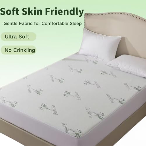WhatsBedding Mattress Topper Cover King Size, Breathable Viscose Made from - Image 3
