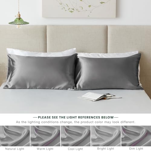 Love's cabin Satin Pillowcase Set of 2 Queen Size 20x30, Cooling Pillow Covers - Image 6
