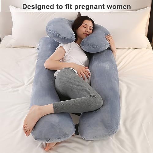 Pregnancy Pillows for Sleeping, 59 Inch U-Shaped Full Body Pillow, Maternity - Image 6