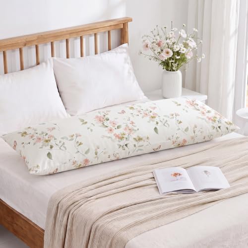 Bedorm 20 x 54 Body Pillow Cover Cotton Floral Body Pillow Case 1 Pcs, Soft & - Image 7