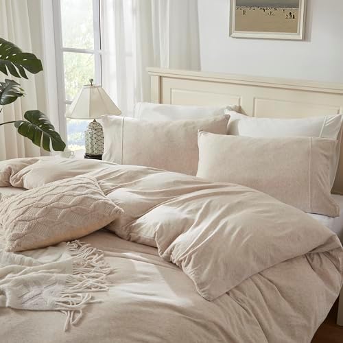 H HOUSEHOLD 100% Jersey Knit Cotton Queen Size Pillowcases Set of 2, Super Soft - Image 2