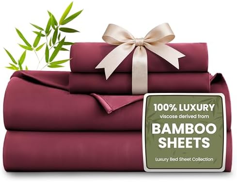 Love's cabin 4 Piece Full Size Sheet Set, 100% Rayon Derived from Bamboo by Lovescabin