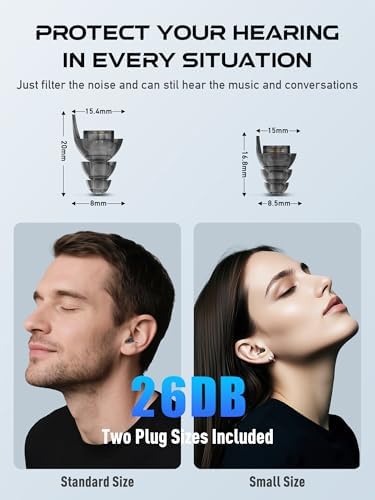 Hearprotek Silicone Concert Ear Plugs, 2 Pairs Reusable High Fidelity Earplugs - Image 3