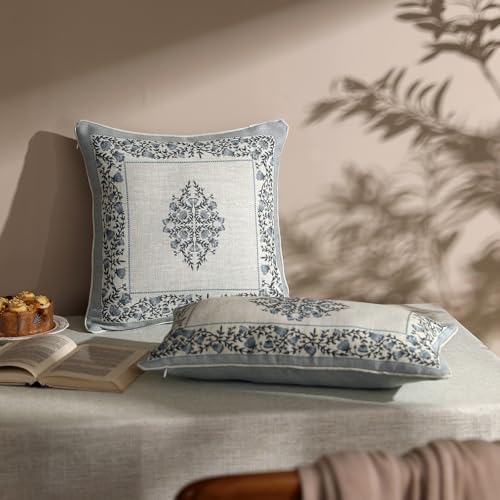 ISAENNE Designer Linen Throw Pillow Cover - Image 4