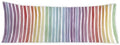 Boho Colorful Striped 20x54 Body Pillow Cover, Minimalist Boho Watercolor by PIUD