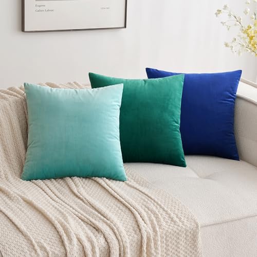 MIULEE Velvet Throw Pillow Covers 20x20 Inch Pack of 2 Royal Blue - Image 4