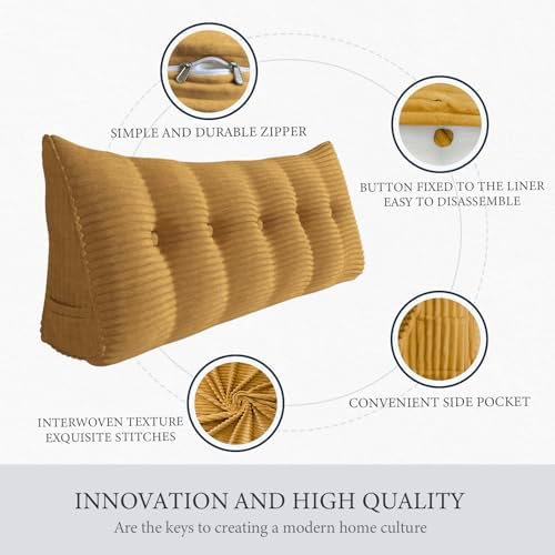 Headboard Pillow Queen, Bed Wedge Pillow Headboard Headrest - Image 3