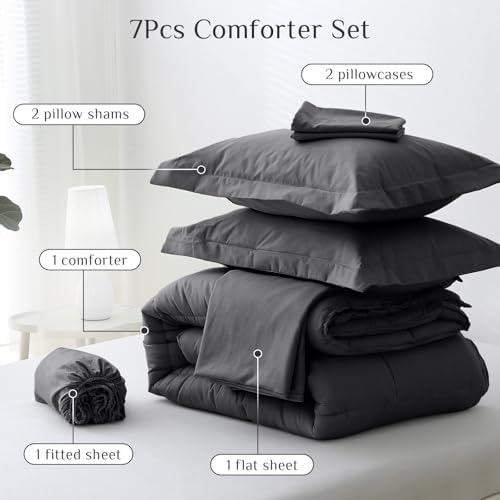 JOLLYVOGUE Oversized Queen Comforter Set, Ultra-Soft Bed in a Bag Oversized - Image 5