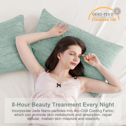 Elegear Cooling Pillow Cases for Hot Sleepers, Standard 20" x 26" - Image 5