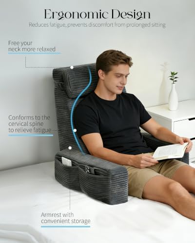 Seniny 24" Reading Pillow for Bed Adult - Image 5