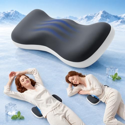 Lumbar Support Pillow for Bed, Memory Foam Pillow for Back Pain Relief by Forcanby
