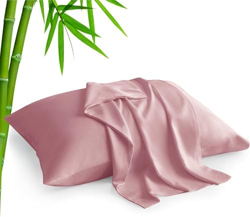 BEDELITE King Pillow Cases Set of 2, Rayon Derived from Bamboo, Rose Pink by BEDELITE