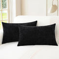 CaliTime Decorative Couch Throw Pillow Covers 20 X 12 Inches Black by CaliTime