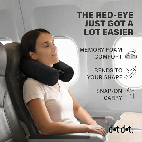 Dot&Dot Twist Memory Foam Travel Pillow, Bendable Neck Pillow - Image 2