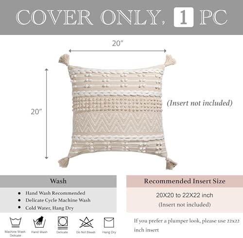 BlissBlush Boho Throw Pillow Cover 20X20, Decorative Accent Pillow - Image 5