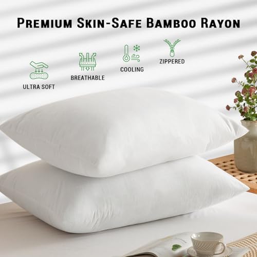 Gogreen Bamboo Rayon Waterproof Pillow Protector, Breathable Pillow Cover - Image 2