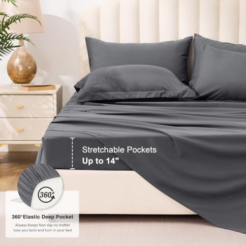 Love's cabin California King Comforter Set Soot Grey, 7 Pieces California King - Image 4