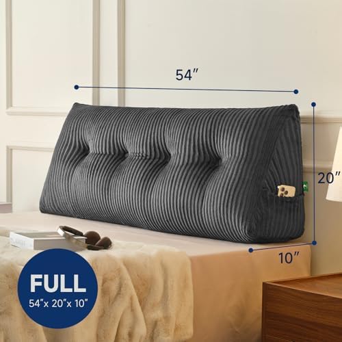Z-hom Large Headboard Pillow Full, NO ROLL Pillow, Wedge Pillow Headboard - Image 3
