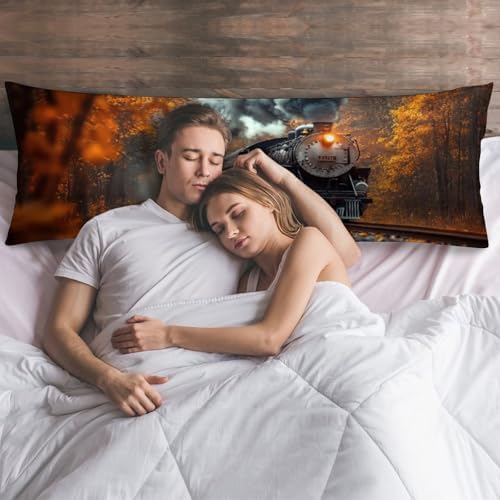 Vintage Train Body Pillow Cover Steam Train Pillowcase - Image 6