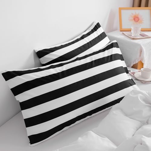 NTBAY King Striped Microfiber Pillowcases - Image 2