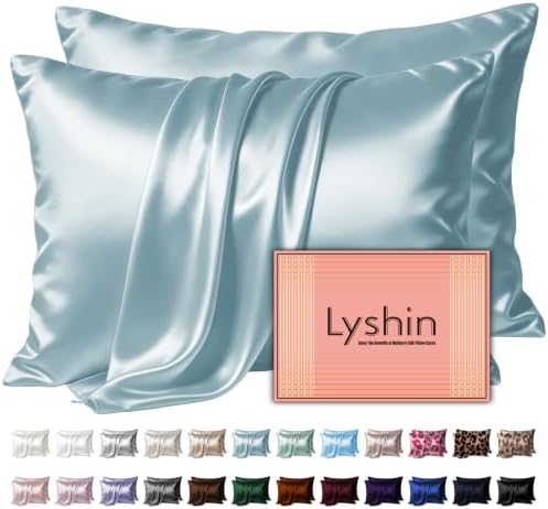 LYSHIN Silk Pillow Cases 2 Pack King Size by LYSHINSILKPILLOWCASES