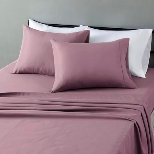 Amazon Basics Lightweight Breathable Microfiber 4-Piece Bed Sheet Set by AmazonBasics