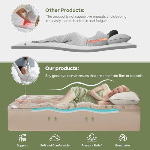 4 Inch Dual Layer Memory Foam Mattress Topper Twin XL - Image 3