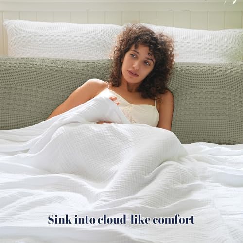 PHF Cotton Waffle Body Pillowcase 20" x 54", Dusty Sage, No Insert - Image 2