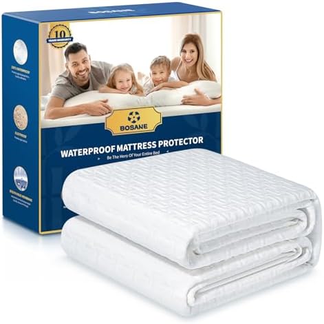 Premium 100% Waterproof King Mattress Protector Breathable Cooling 3D Air by BOSANE