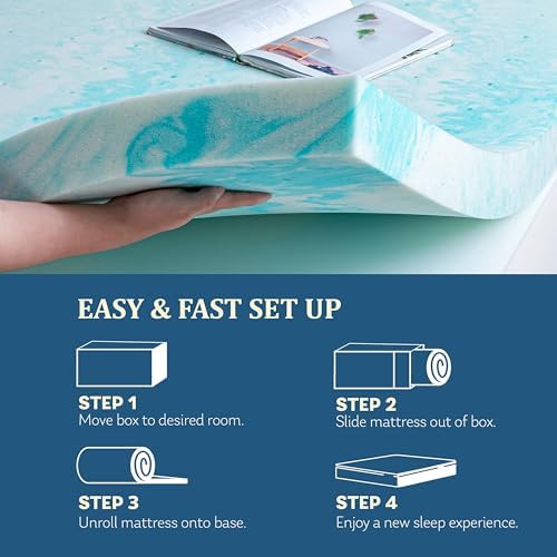 EGO 3 Inch Full Mattress Topper Gel Memory Foam - Image 5