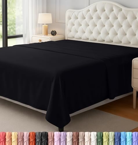 Full Size Flat Sheet Only, Ultra Soft & Breathable Hotel Sheets by UTOPIABEDDING