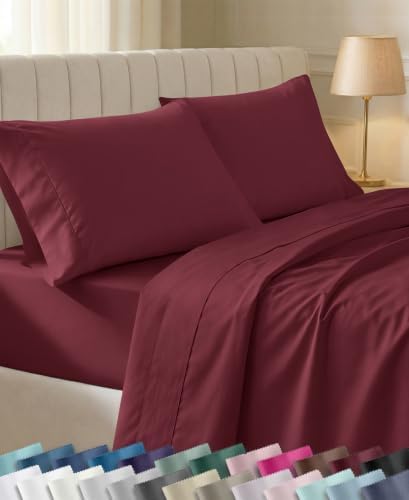California Design Den Soft 100% Cotton Sateen King Bedsheets Set by CaliforniaDesignDen
