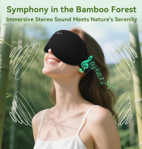 LC-dolida Bamboo Cotton Weighted Bluetooth Sleep Masks, 3D Weighted Sleep Masks - Image 6