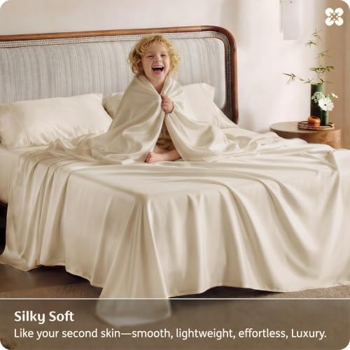 Bedsure PureWoven 100% Viscose Derived from Bamboo, California King Sheets - Image 4