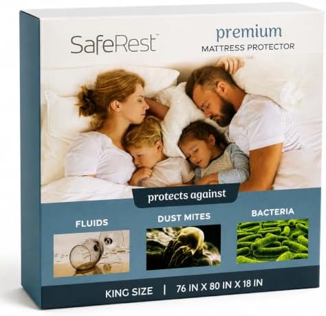 SafeRest Waterproof King Size Mattress Protector by SafeRest